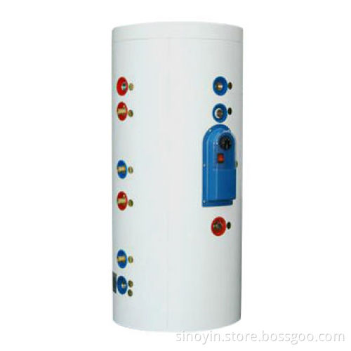 Solar water tank with double coil, made of stainless steel